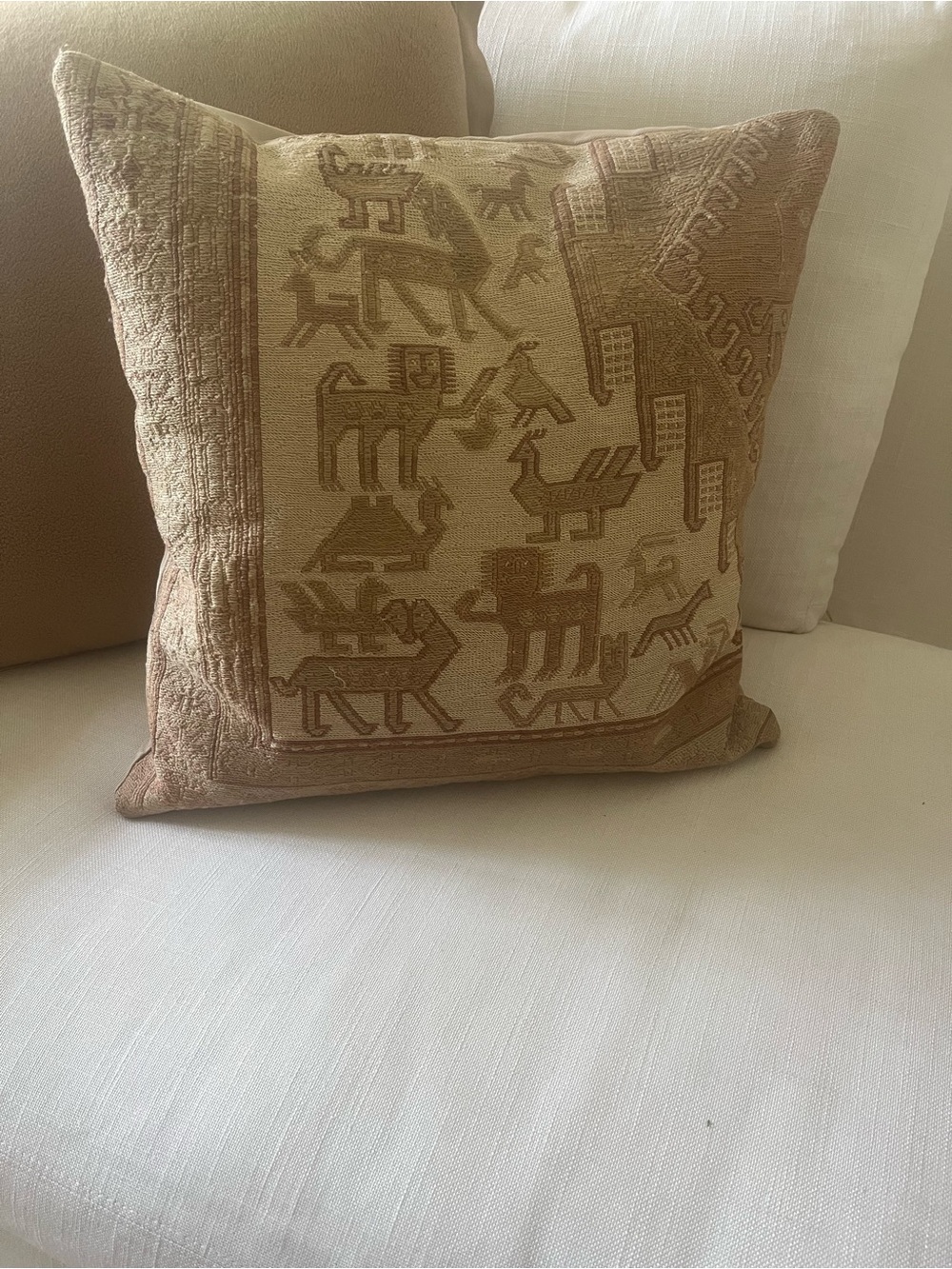 Turkish Kilim textured throw pillow cover